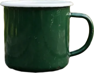 The cut-out mug, trimmed to its own edges